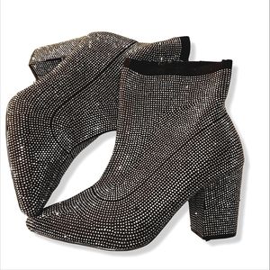 Torrid Stretch Knit Rhinestone Embellished Sock Bootie WOMENS 11